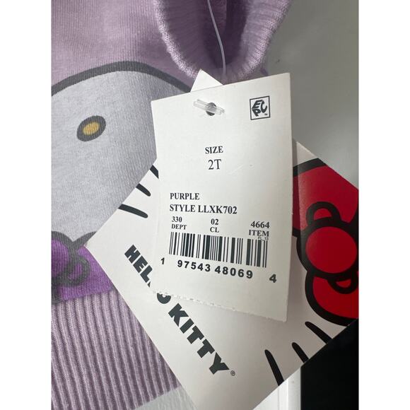 Hello kitty lavender baby girl sweater hello kitty fave print all over sz2T - Picture 4 of 5